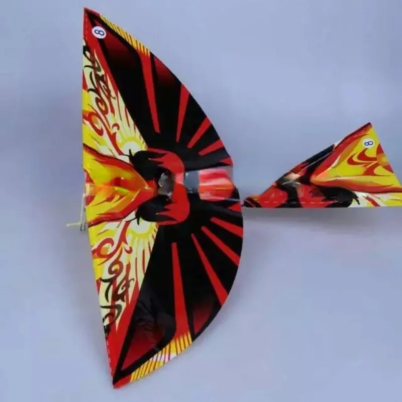 플라잉 버드 연 탄성 고무 밴드 구동 플라잉 버드 연, 재미있는 어린이 장난감 선물, 야외 스포츠, 1PC 무작위 색상, 신제품