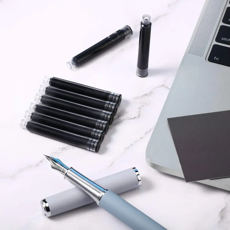 만년필 잉크 카트리지, 블랙 블루 레드 컬러 세트, 50 개 리필 잉크 카트리지, 3.4mm 보어 직경, 고품질, 50 개