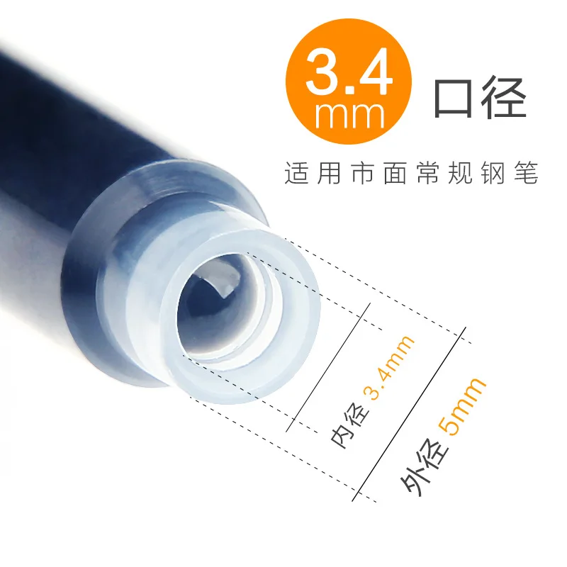 100 개 2.6/3.4mm 교체 가능한 금속 펜 리필 특수 사무실 비즈니스 볼펜 리필 막대 사무실 문구, 쓰기용 펜 리필 막대