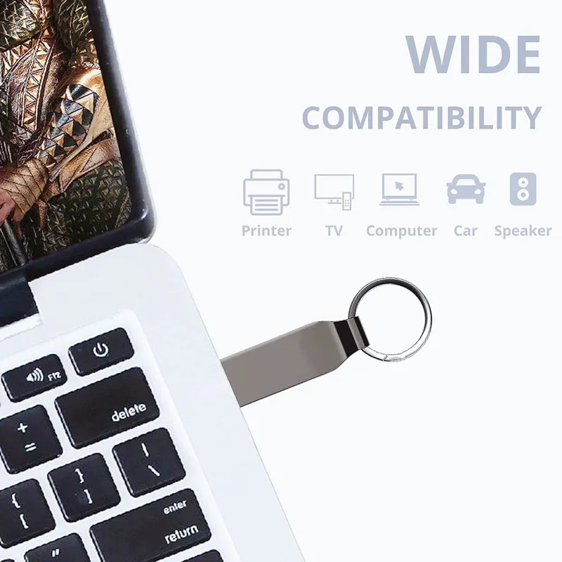 금속 USB 플래시 드라이브 키 체인 펜드라이브, 방수 USB 펜, 256GB, 512GB, USB 메모리 스틱 플래시 디스크, 64GB, 128GB