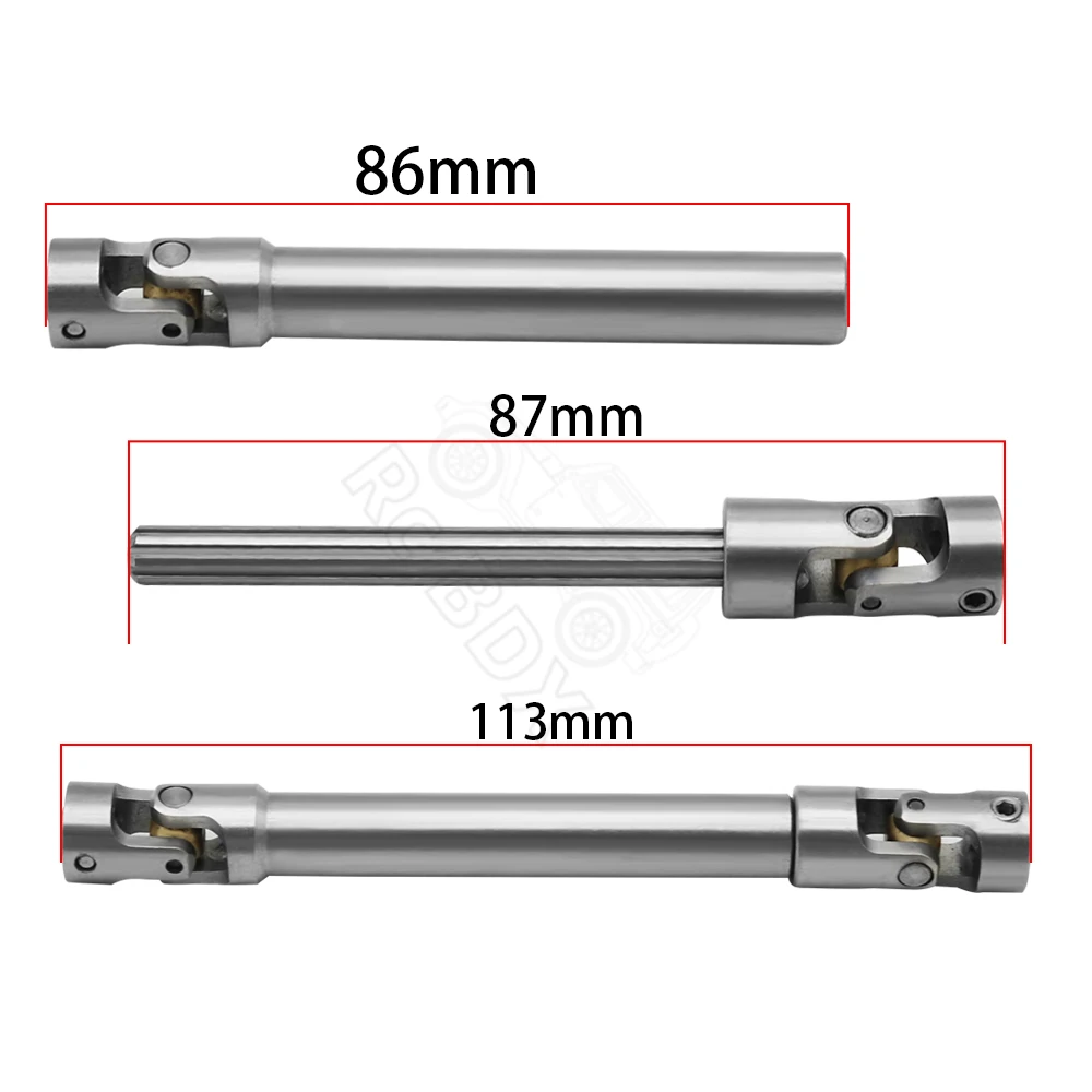 스테인레스 스틸 드라이브 샤프트, 1/10 RC 크롤러 TRX4 TRX6 Axial SCX10 III RBX10 RR10 Wraith Capra D90 RC4WD Redcat GEN8 용
