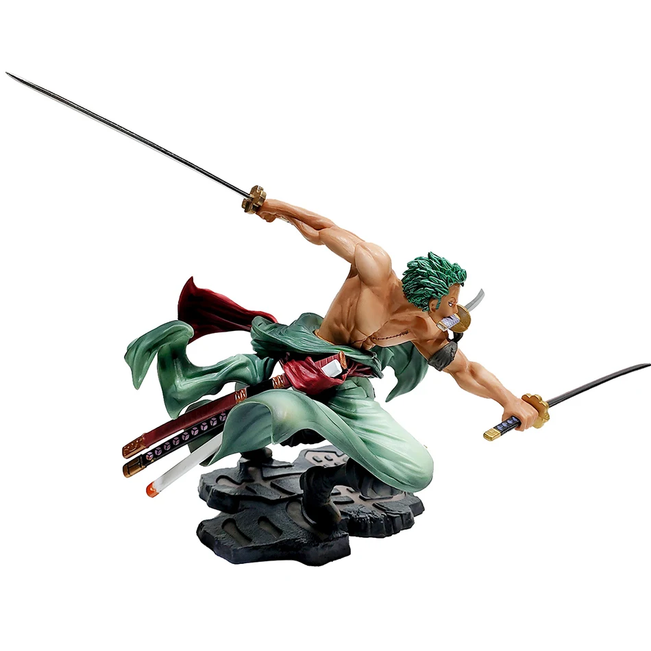 18CM 원피스 루피 피규어 Roronoa Zoro 쓰리 블레이드 Sa-maximus 만화 애니메이션 동상 PVC 액션 컬렉션 모델 완구 어린이 용