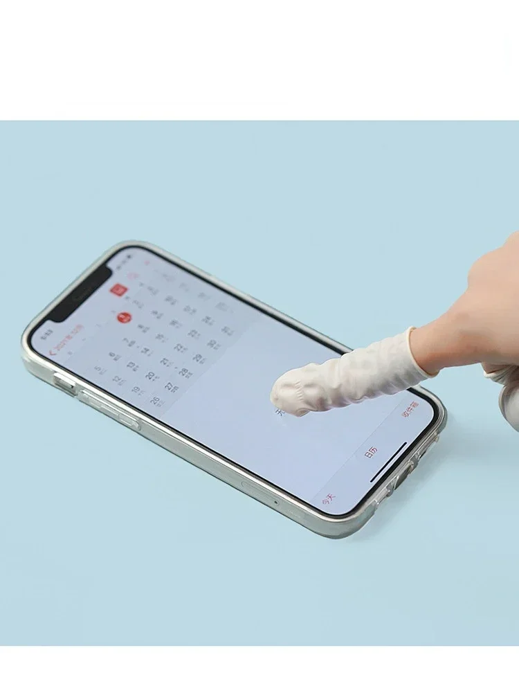 보호용 손가락 끝 천연 고무 장갑, 일회용 라텍스 손가락 침대, 작업장 안전 네일 메이크업, 눈썹 연장