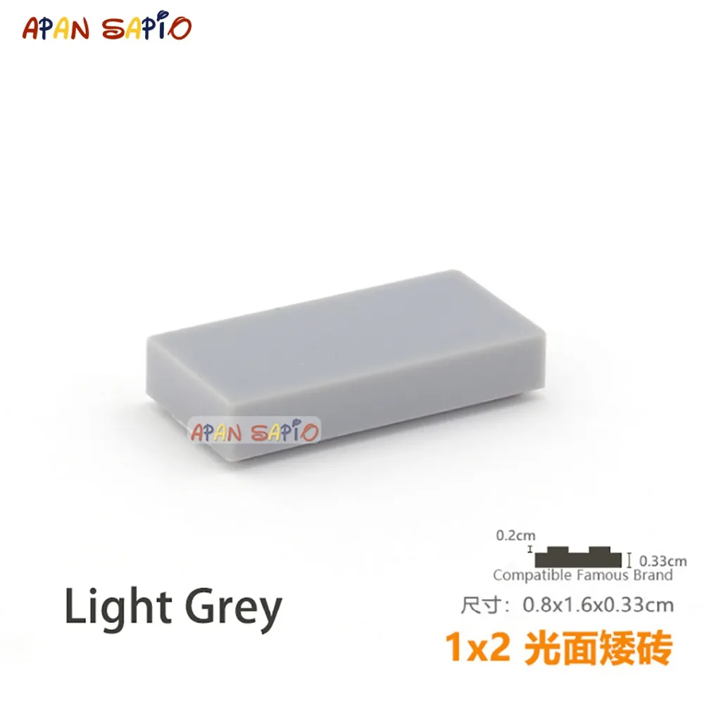 50 개/몫 DIY 블록 빌딩 벽돌 부드러운 1X2 교육 조립 건설 완구 어린이 크기 호환 브랜드