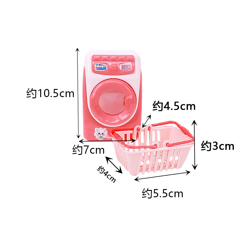 바비 미니 가구 세탁 및 재봉틀, 물 디스펜서 드레스 세트, 바비 액세서리, 어린이 놀이 집 장난감 선물