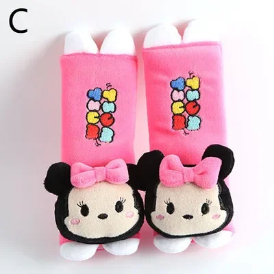 디즈니 스티치 카시트 벨트 어깨 커버, 만화 미키 스파이더맨 자동차 인테리어 시트 벨트 보호 커버, 액세서리 선물