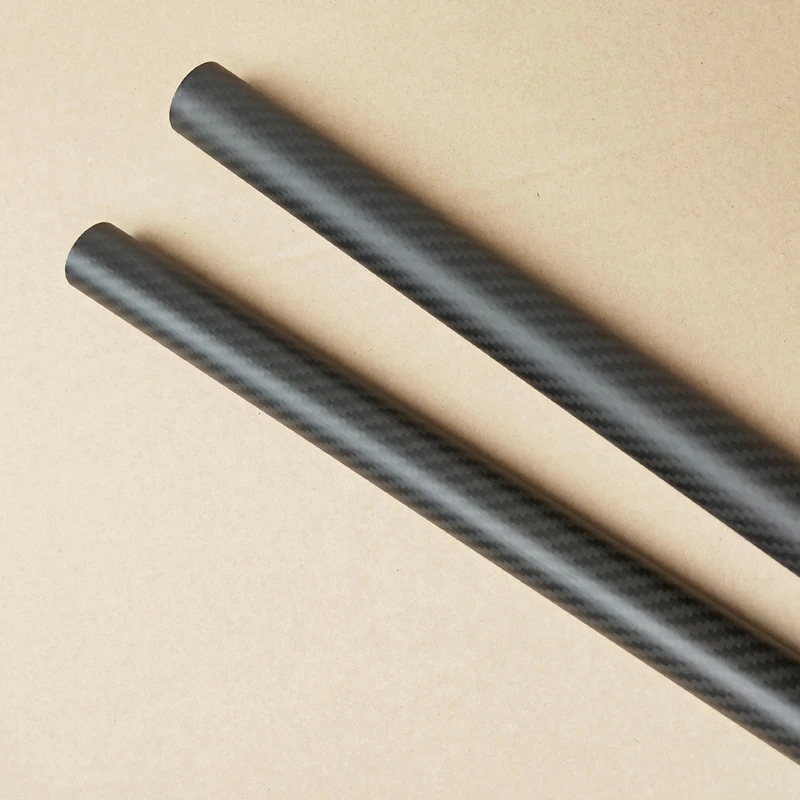 식물 보호 항공기용 고복합 경도 탄소 섬유 튜브, 3K 능직 매트, 길이 500mm, 2 개