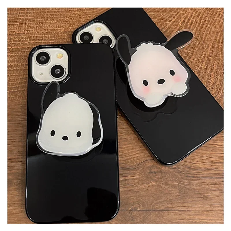 산리오 링 버클 아이폰 액세서리 포차코 귀여운 만화 휴대폰 그립 폰 홀더, 자동차 애니메이션 장식 선물, 1 개