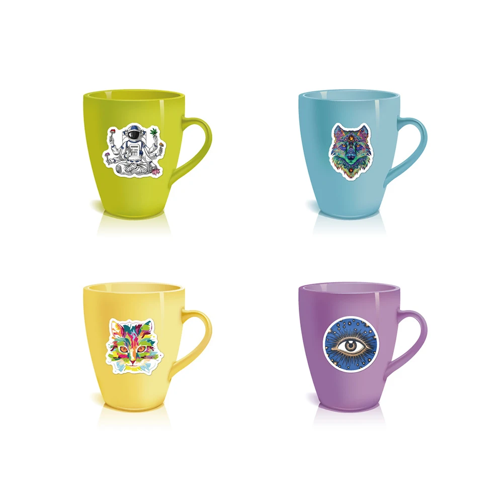 10/30/50pcs 만화 환각 고딕 쿨 스티커 미적 아트 낙서 스케이트 보드 냉장고 기타 DIY 스티커 어린이 장난감