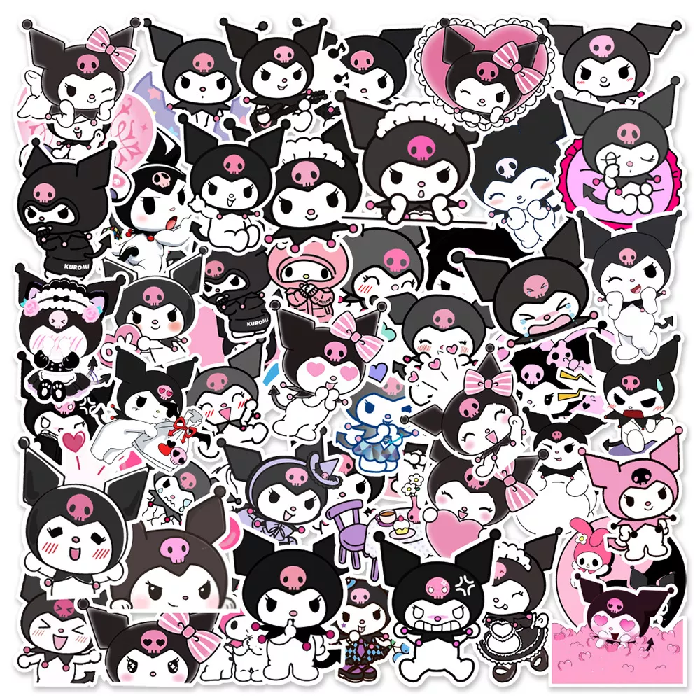 10/30/50PCS Kawaii Kuromi 애니메이션 방수 스티커 스케이트 보드 기타 가방 냉동고 오토바이 낙서 스티커 선물 title=10/30/50PCS Kawaii Kuromi 애니메이션 방수 스티커 스케이트 보드 기타 가방 냉동고 오토바이 낙서 스티커 선물 