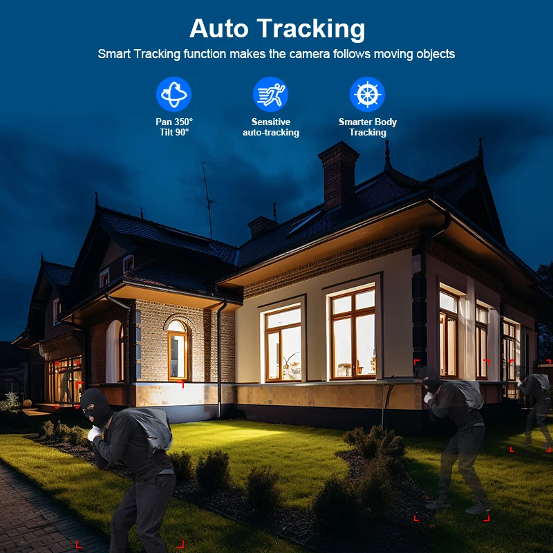 Vstarcam 듀얼 스크린 야외 보안 카메라, 4MP PTZ 와이파이 카메라, 1080P 보안 보호 CCTV 비디오 감시 IP 카메라