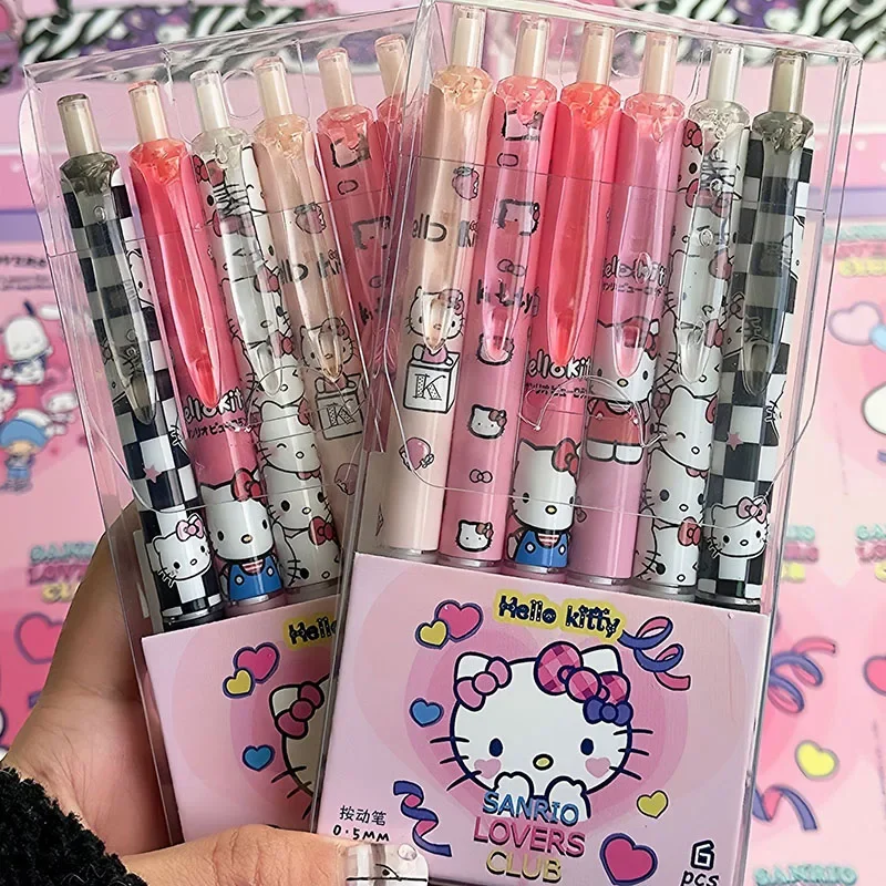 산리오 쿠로미 헬로 키티 블랙 잉크 중립 펜, 만화 학생 학용품 문구 펜, 공장 직접 판매, 0.5mm, 신제품