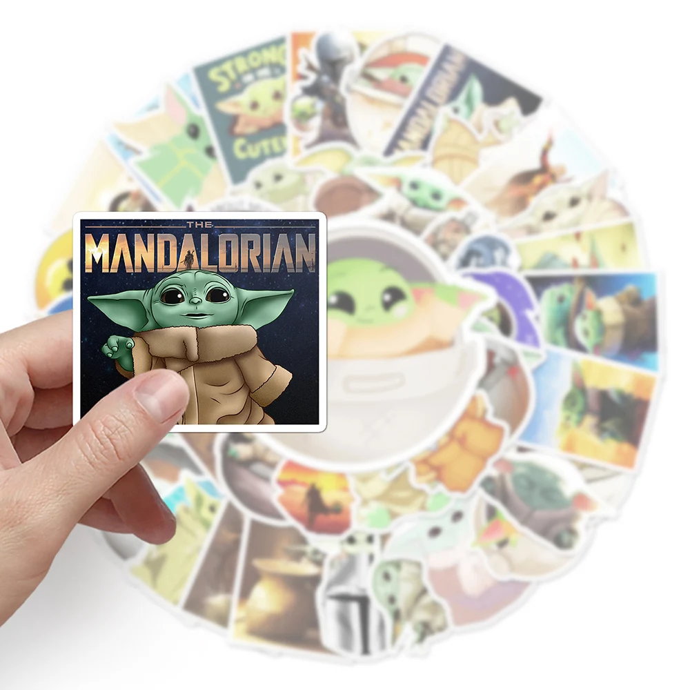 10/30/50pcs 디즈니 스타 워즈 귀여운 만화 아기 요다 스티커 데칼 DIY 노트북 스크랩북 전화 수하물 방수 스티커 아이 장난감