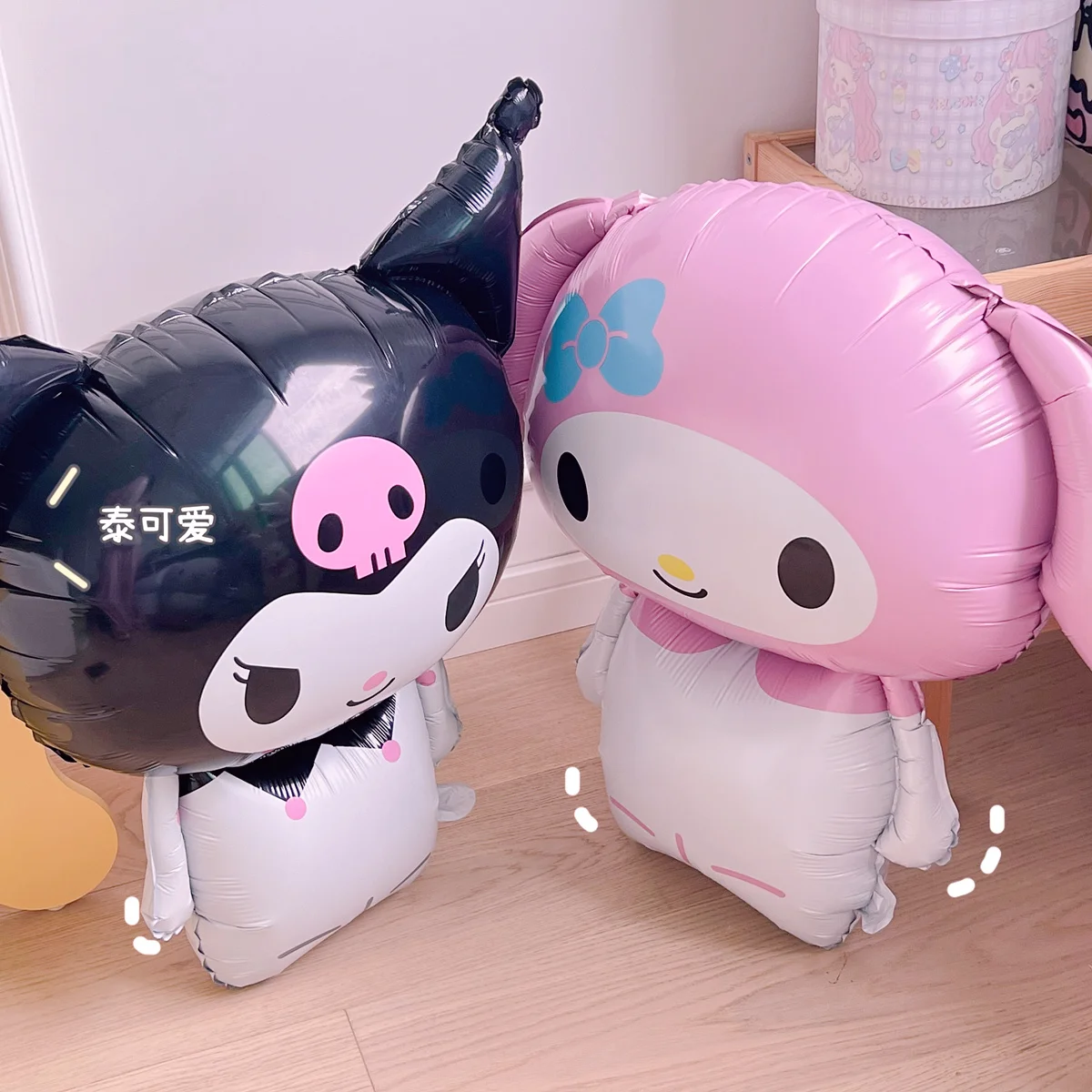 산리오 귀여운 애니메이션 쿠로미 마이 멜로디 시나모롤, 생일 파티 장식, 점보 풍선, 소녀 하트, 귀여운 사진 소품