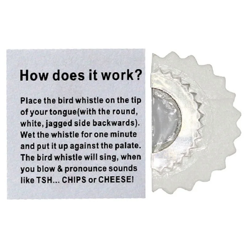 새 호루라기 마술 재미있는 새 호출기 혀 호루라기, 오리지널 매직 트위팅 소음기 장난감 트릭 개그, 1 개, 3 개