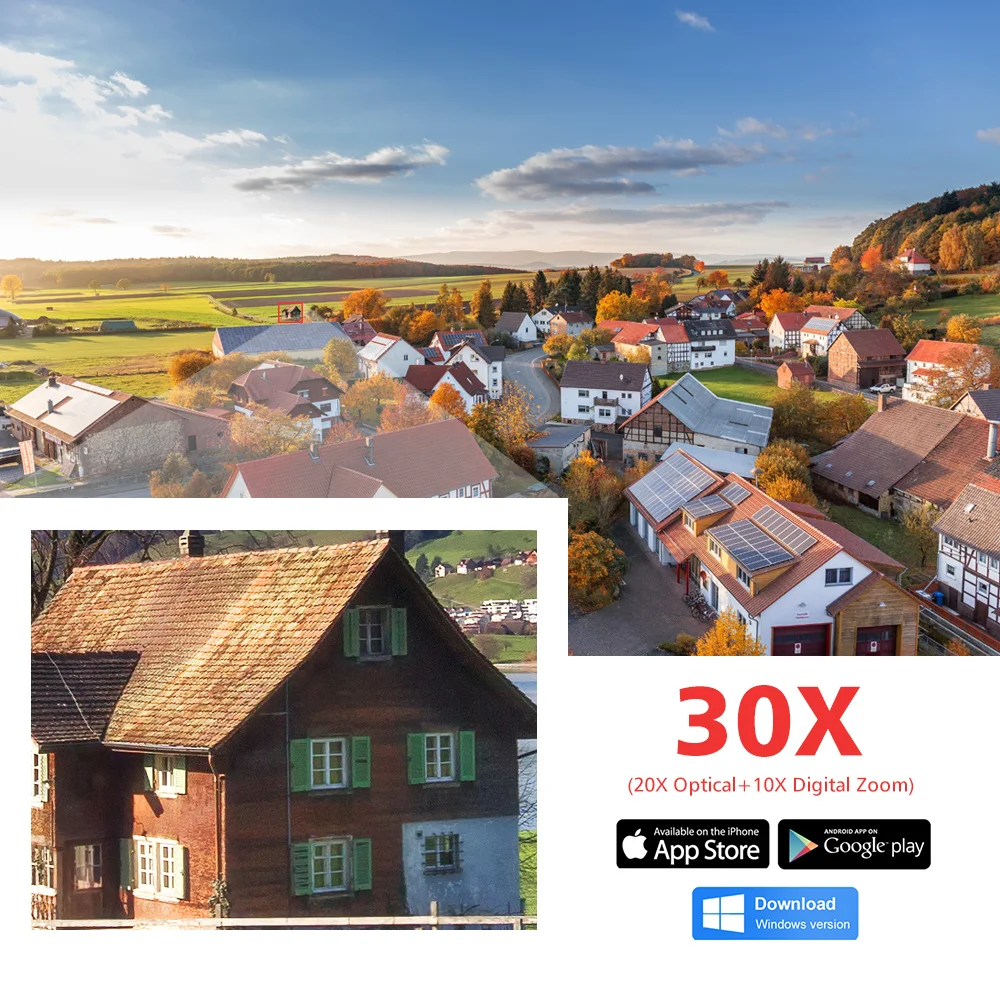 야외 IP 카메라, 8MP, 5MP, 4G Sim 카드, 와이파이, POE, AI 자동 추적, 30X 줌, PTZ 스피드 돔, 양방향 오디오, IR 80m 감시 카메라