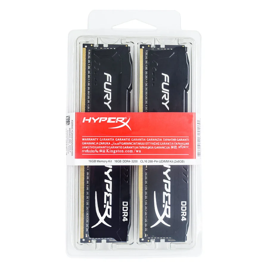 HyperX Fury DDR3 DDR4 RAM, DIMM PC3-12800 PC4-25600, 4GB, 8GB, 16GB, 1333MHZ, 1600MHZ, 1866MHZ, 2400MHZ, 2666MHz, 3200MHz