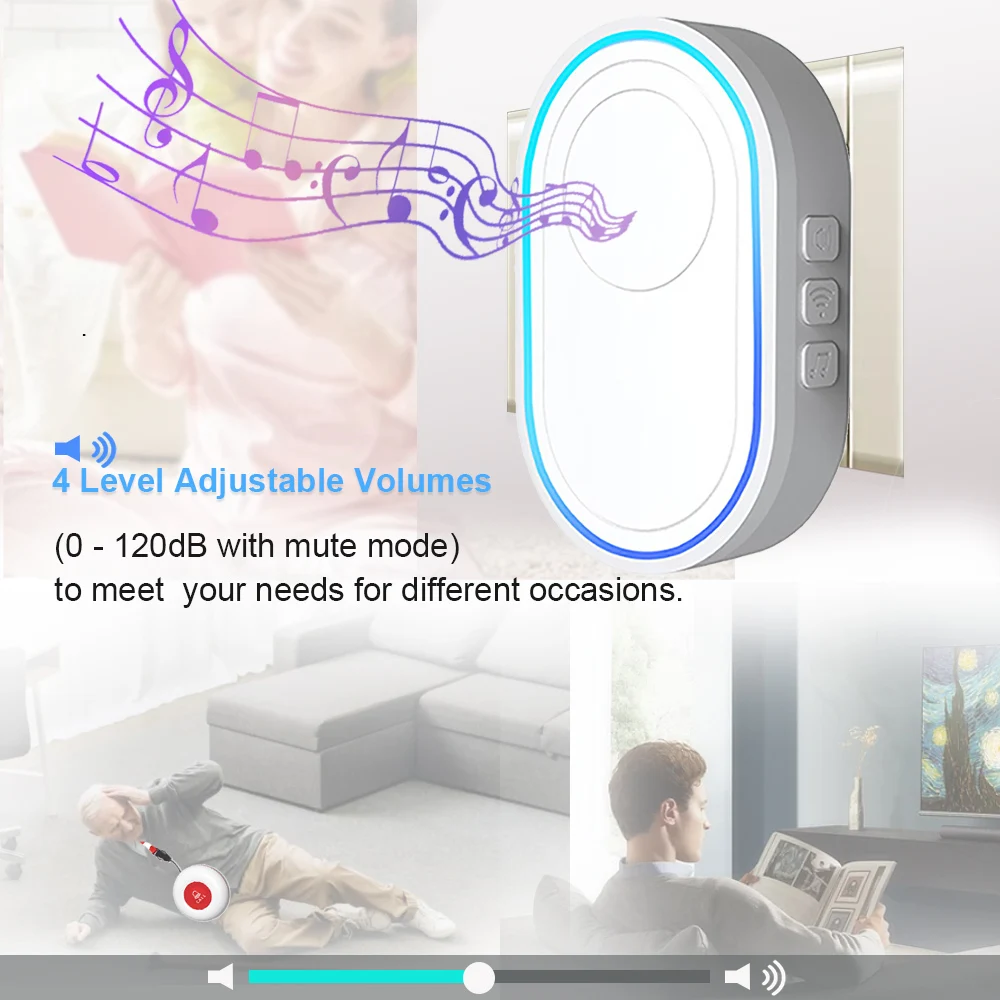 Topvico-와이파이 패닉 버튼, 노인용 알람 SOS 팔찌 시계, 가을 알림, 수석 비상 전화, 무선 간병인 호출기, 투야