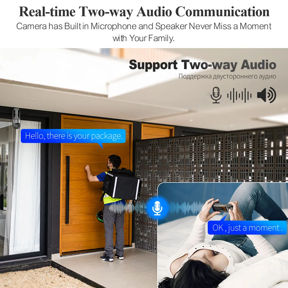 Techage 야외용 무선 보안 PTZ 카메라, 3MP 4K 와이파이 IP 카메라, 인간 감지 양방향 대화, 다채로운 AI 야간 투시경