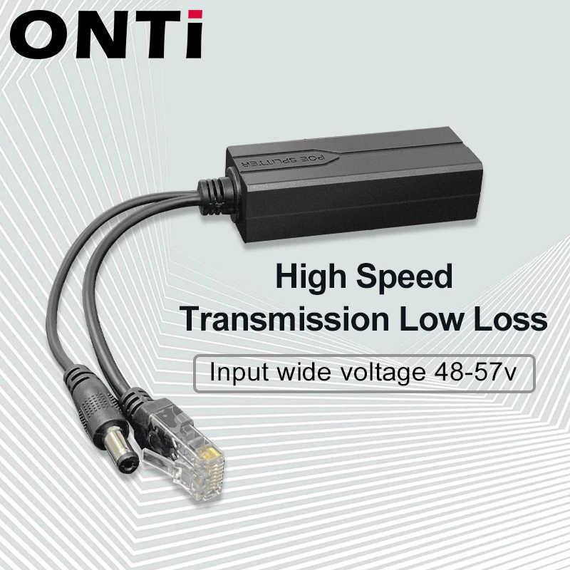 ONTi IP 카메라 라우터 무선 AP용 표준 POE 분배기, 마이크로 USB 타입 C, 100M, 1000M, 48V-5V, 12V, 1.2A, 2.2A