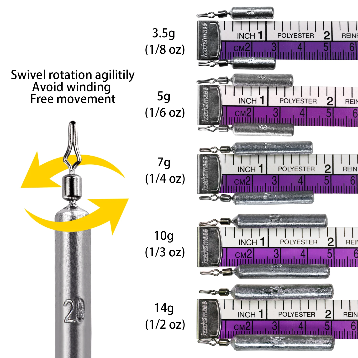 드롭샷 낚시 리드 싱커, 다양한 실리콘 소프트 루어 낚시 태클 액세서리, 3.5g, 5g, 7g, 10g, 14g, 20g, 10 PCs/로트