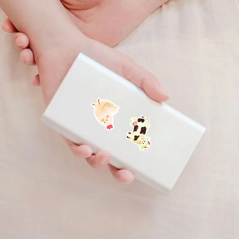 방수 데칼 노트북 오토바이 수하물 스노우보드 냉장고 자동차 스티커, 농장 동물 소 양 돼지 스티커, 10 개, 30 개, 50 개