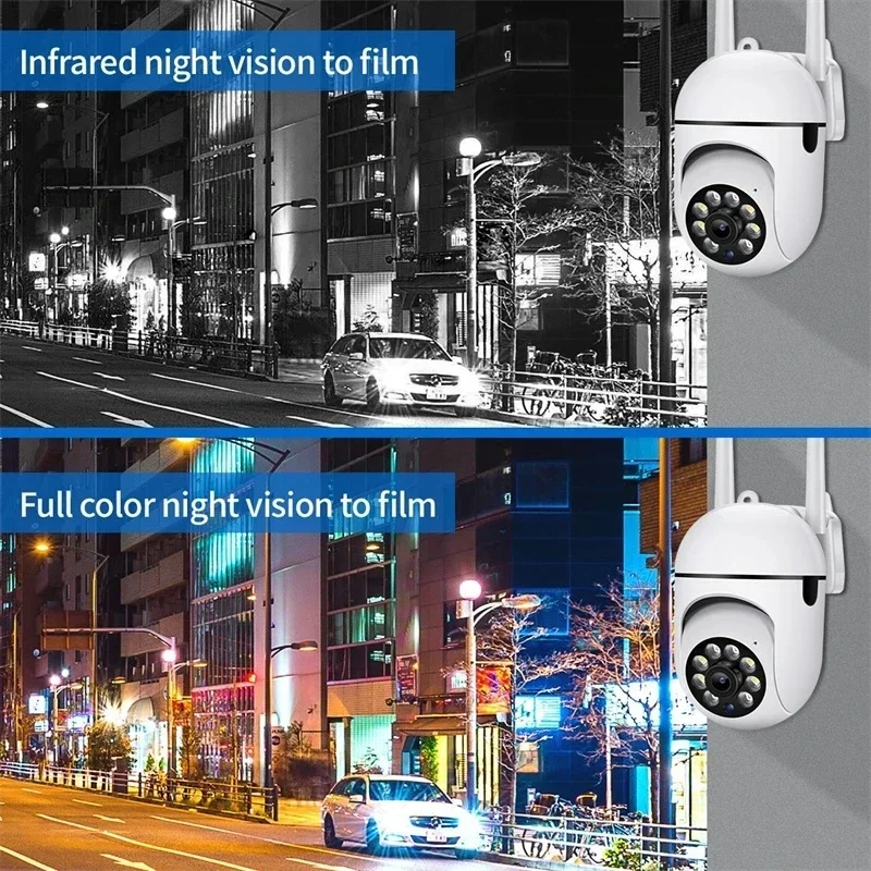 5MP FHD PTZ 와이파이 카메라, 5G CCTV IP 감시 카메라, 4X 디지털 줌 자동 추적 야간 투시경, 풀 컬러 야외 방수