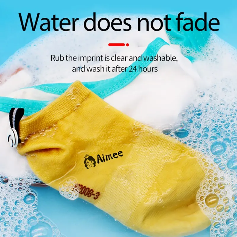 어린이 이름 인감 사용자 정의 학생 이름 스탬프 유치원 옷 방수 이름 스티커 크리스마스를 씻어 내지 않습니다