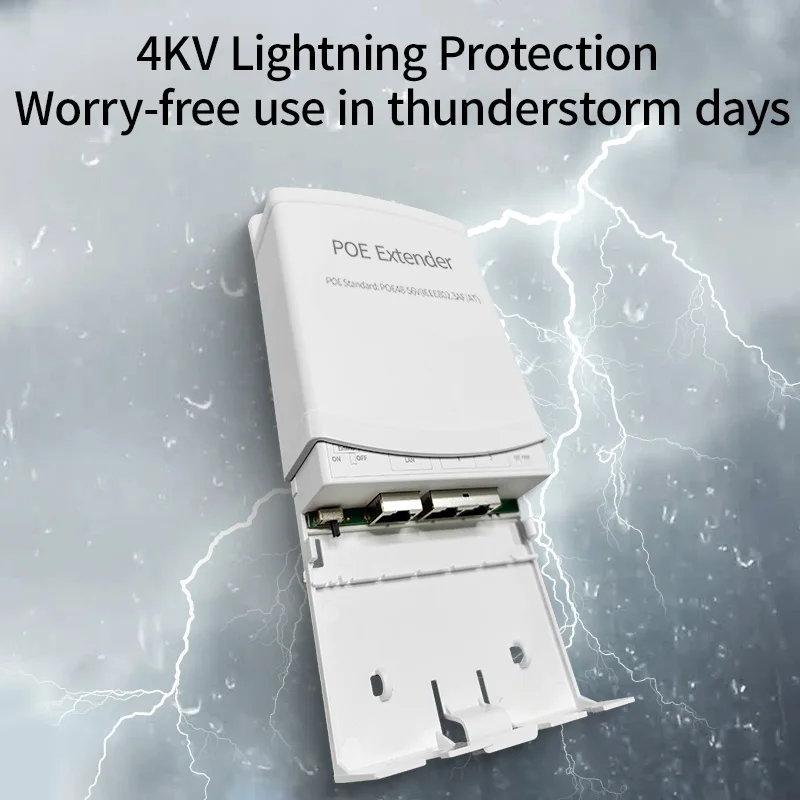 STEAMEMO 방수 POE 익스텐더, POE 리피터, POE 카메라 리버스 POE 스위치, IEEE802.3AF/AT 표준, 2 포트, 100Mbps