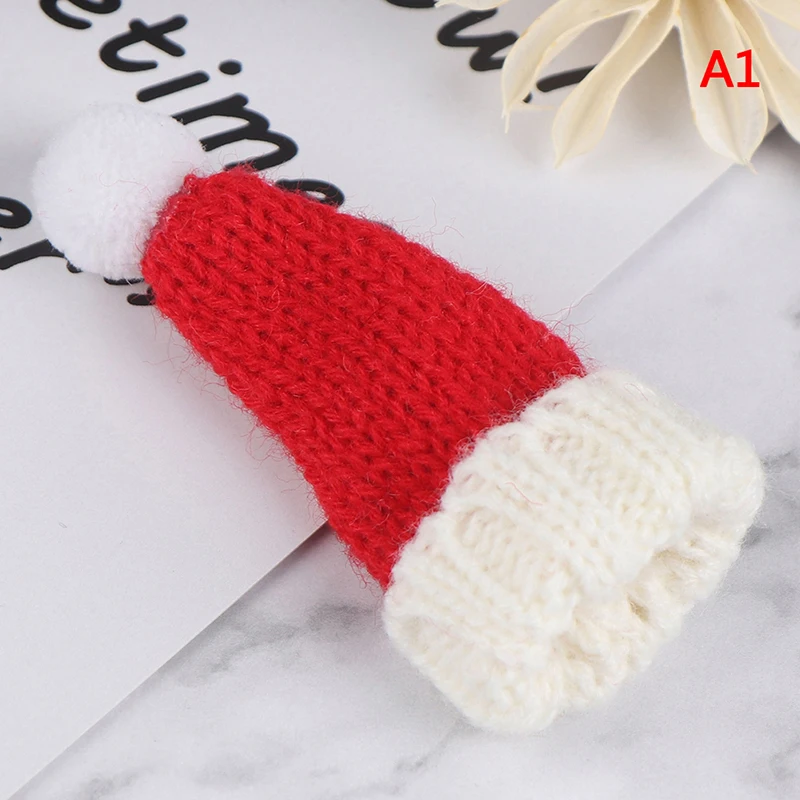 미니 크리스마스 화환 화환 크리스마스 모자 스카프 인형 집 장식 미니어처 크리스마스 트리 어린이를위한 최고의 선물 가구 완구