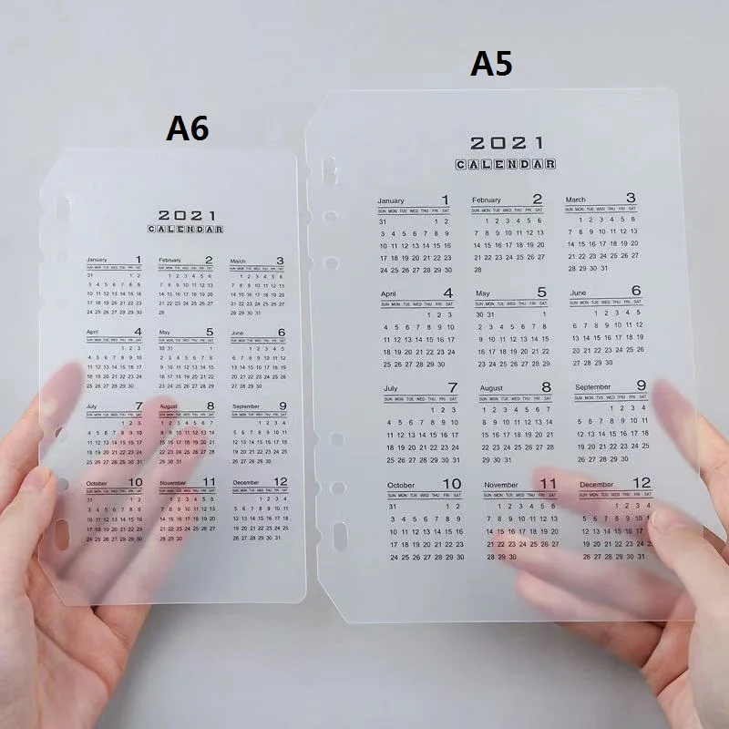 종이 리필 일정 플래너, A5, A6, A7, 일기, 주간, 45 바인더 시트, 6 홀 봉투, 지퍼 파우치, 사무실 학교 문구