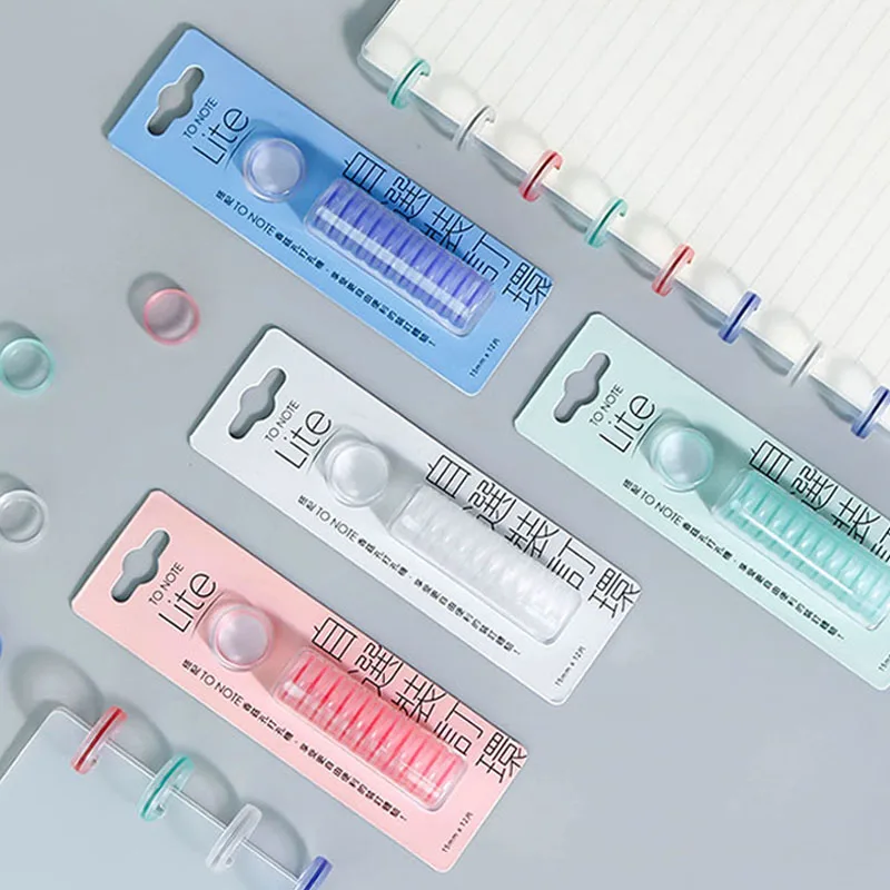 Fromtheon 느슨한 잎 노트북 디스크 커버, 링 디스크 포함, 버섯 구멍 바인딩 링 바인더, 학교 사무용품