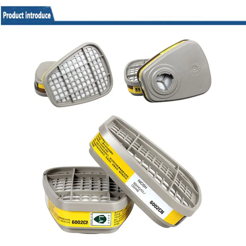 3M 6200 6800/7502 화학 호흡기 가스 마스크용 교체 가능 코튼 필터 세트, 6001/6002/6004 필터 박스 액세서리, 5N11