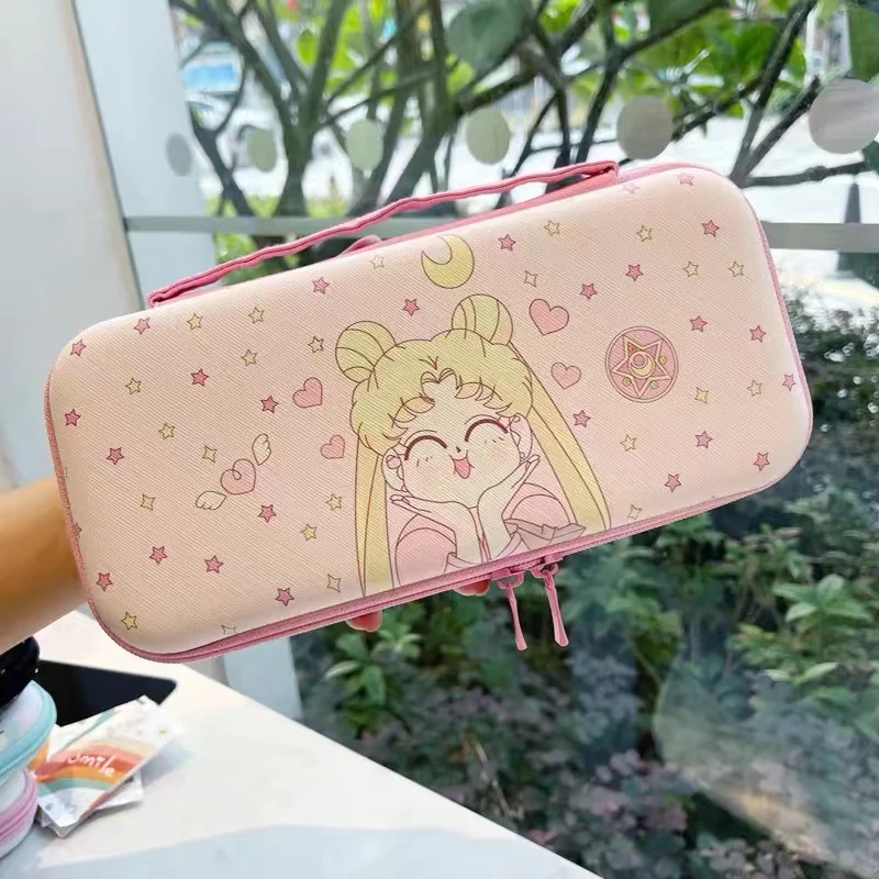 산리오 시나모롤 스폰지밥 스퀘어팬츠, 귀여운 스위치 NS 랜야드, 휴대용 보관 가방, 애니메이션 게임 콘솔 케이스, 귀여운 선물