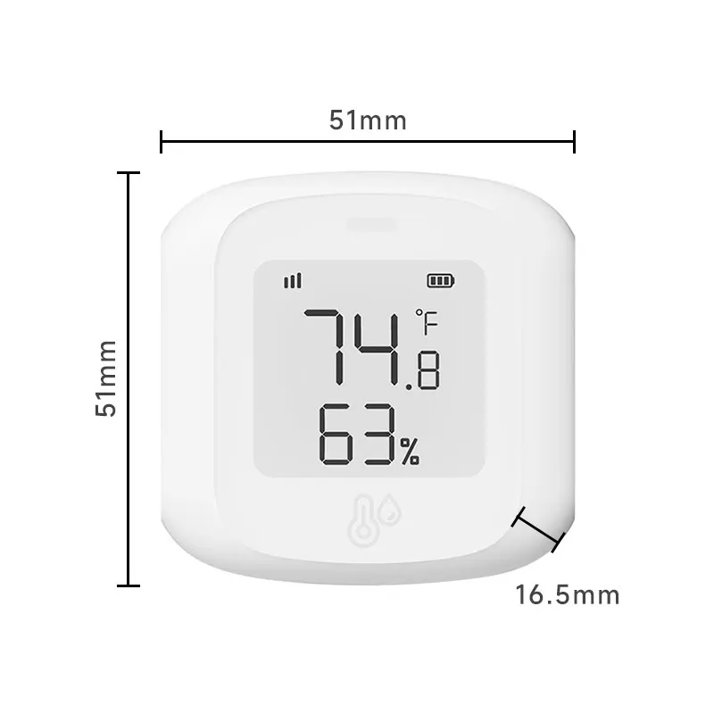 투야 스마트 와이파이 지그비 LCD 온도 및 습도 센서, 무선 감지기, 지능형 연결 지원, 알렉사 구글 홈