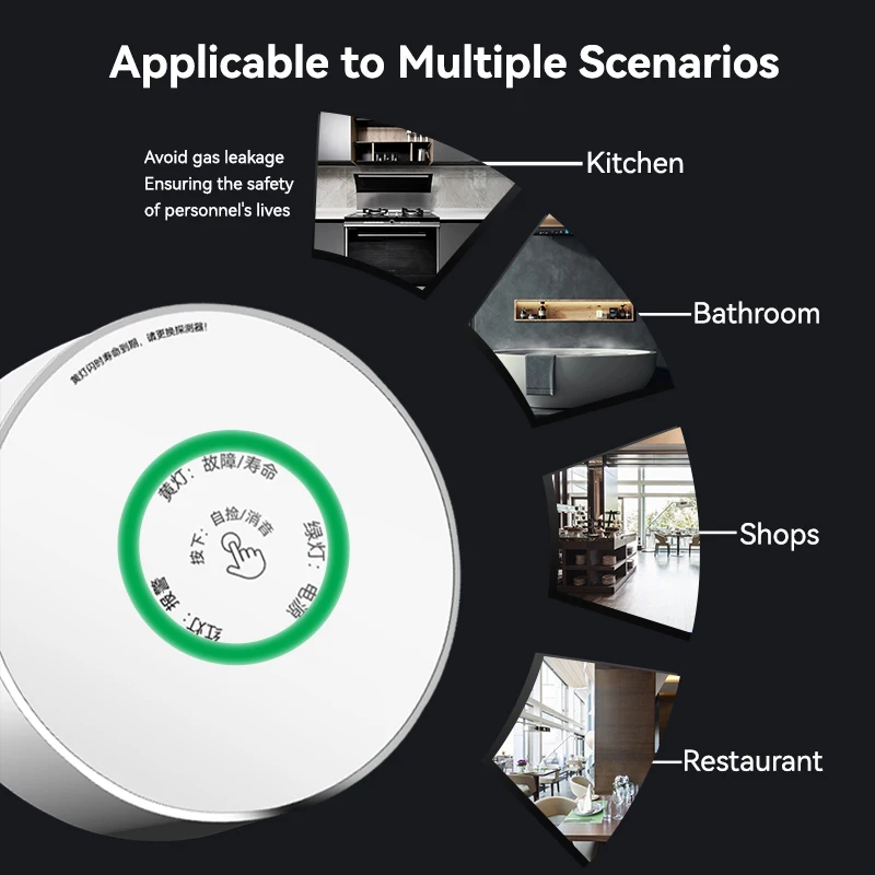 IAlarm Zigbee 가스 감지기, 투야 와이파이 가연성 가스 경보 센서, 무선 스마트 홈 주방 보안, 자연 가스 누출 감지기