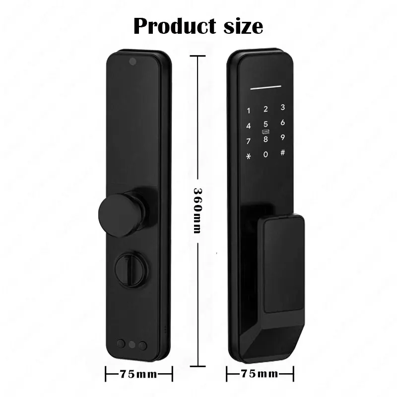 이스라엘 타입 도어 TTLOCK ASPP 지문 스마트 도어락, 전자 지문 디지털 잠금, 알렉사 구글 홈