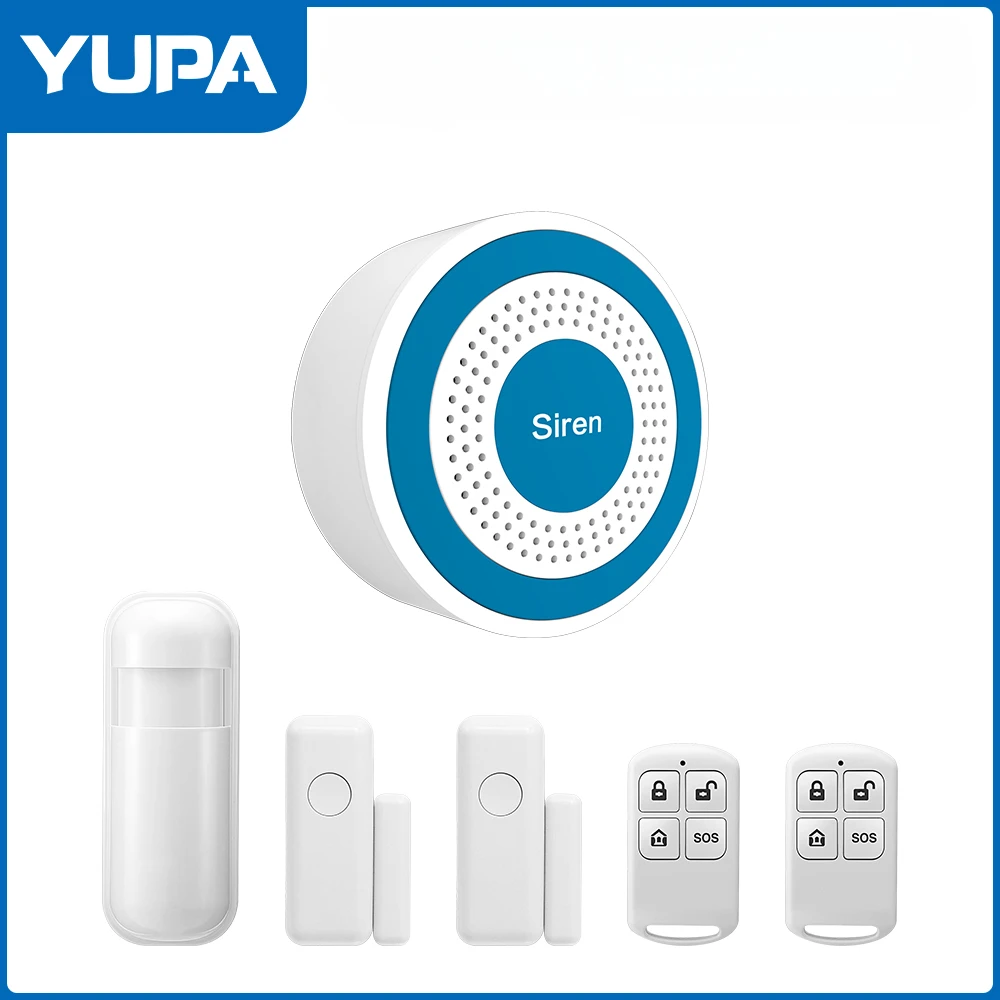 무선 사운드 및 라이트 스트로브 사이렌 실내 독립형 경보 사이렌, PIR 센서 도어 센서 포함, 홈 보안 경보 시스템, 433MHz title=무선 사운드 및 라이트 스트로브 사이렌 실내 독립형 경보 사이렌, PIR 센서 도어 센서 포함, 홈 보안 경보 시스템, 433MHz