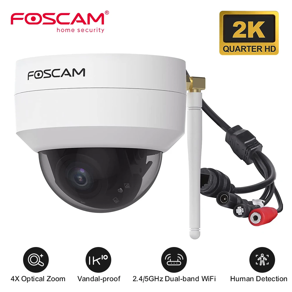 FOSCAM 야외 보안 와이파이 카메라, 4 배 광학 줌 PT 감시 돔 카메라, 2.4G, 5G 와이파이 연결 지원, 4MP title=FOSCAM 야외 보안 와이파이 카메라, 4 배 광학 줌 PT 감시 돔 카메라, 2.4G, 5G 와이파이 연결 지원, 4MP 