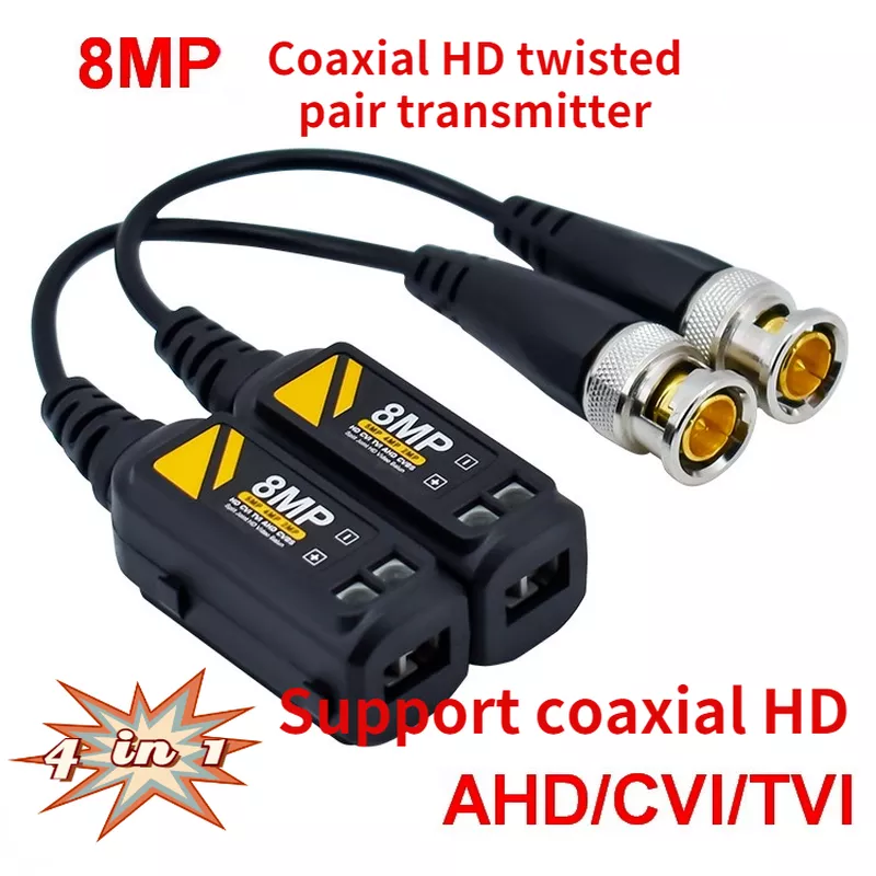 패시브 비디오 전원 및 오디오 발룬 트랜시버, CCTV 카메라용, 8MP CVBS AHD CVI TVI UTP 발룬, BNC-RJ45, 1 쌍 title=패시브 비디오 전원 및 오디오 발룬 트랜시버, CCTV 카메라용, 8MP CVBS AHD CVI TVI UTP 발룬, BNC-RJ45, 1 쌍 