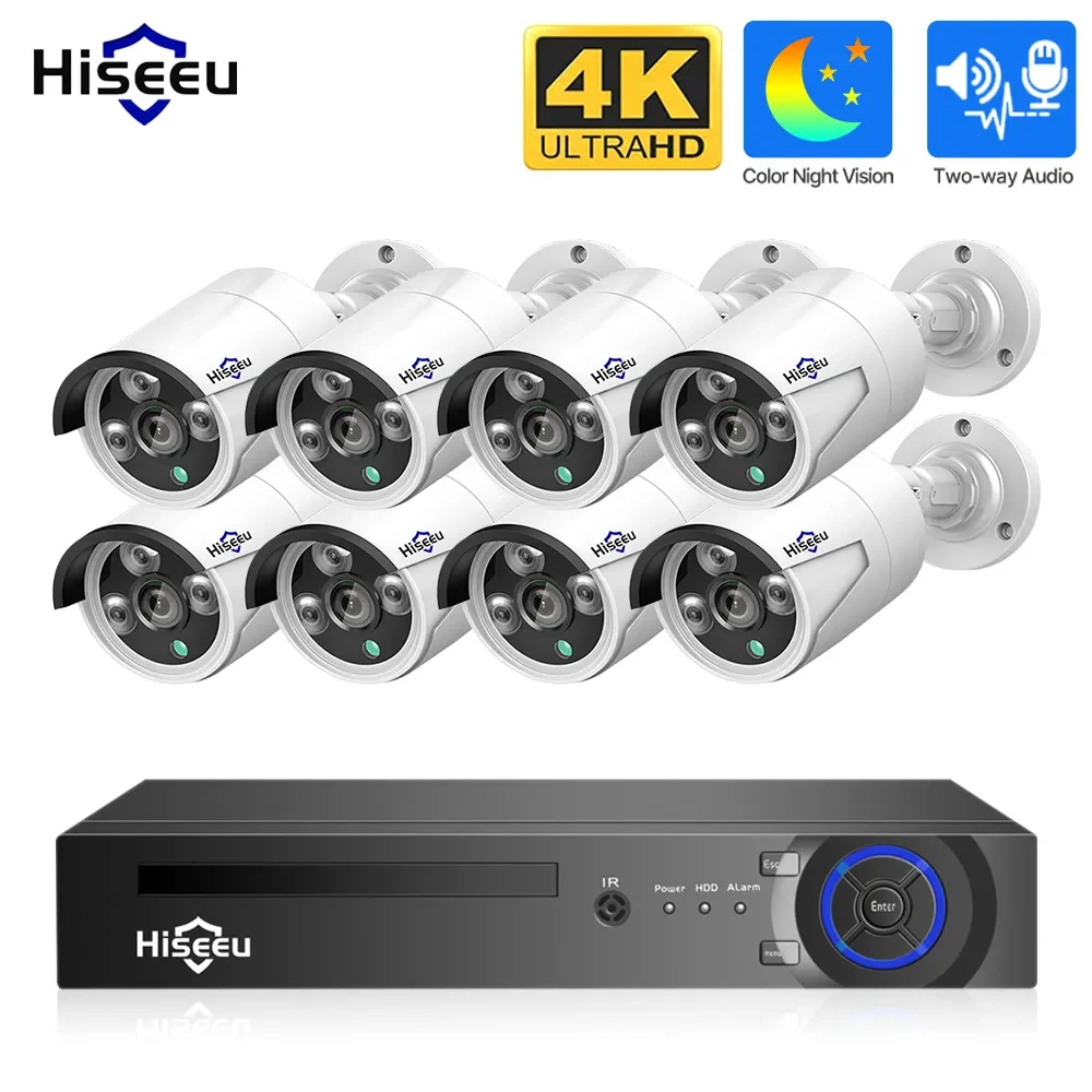 Hiseeu POE CCTV 카메라 키트, NVR 비디오 오디오 레코드, ONVIF IP 보안 감시 카메라 시스템, NVR 세트, H.265, 8CH, 3MP, 5MP title=Hiseeu POE CCTV 카메라 키트, NVR 비디오 오디오 레코드, ONVIF IP 보안 감시 카메라 시스템, NVR 세트, H.265, 8CH, 3MP, 5MP 