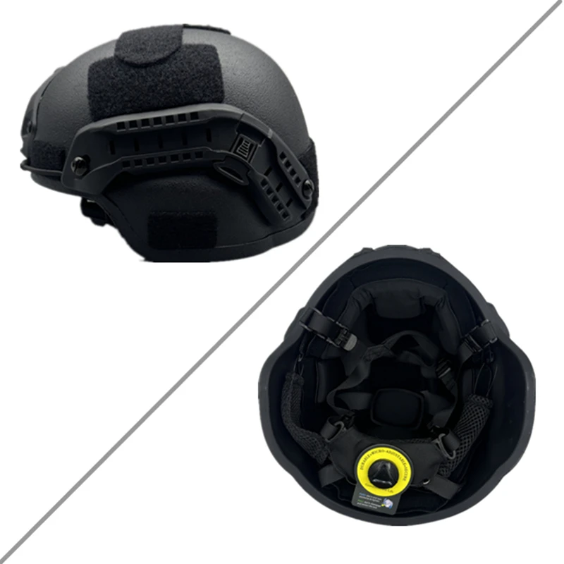 MICH 전술 하이 퀄리티 유리 섬유 육군 야외 훈련 헬멧, 폭동 방지 및 충격 방지 헬멧, 보호대 웬디 안감