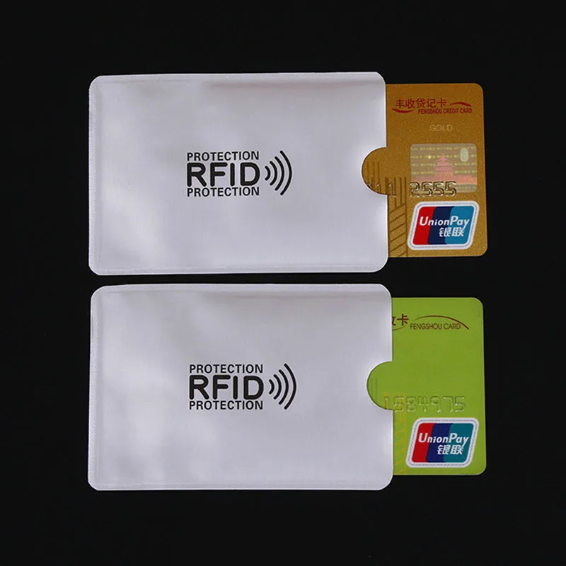 RFID 방지 지갑 차단 리더 잠금 은행 카드 홀더 ID 은행 카드 케이스 보호, 금속 신용 NFC 홀더 알루미늄, 5 개