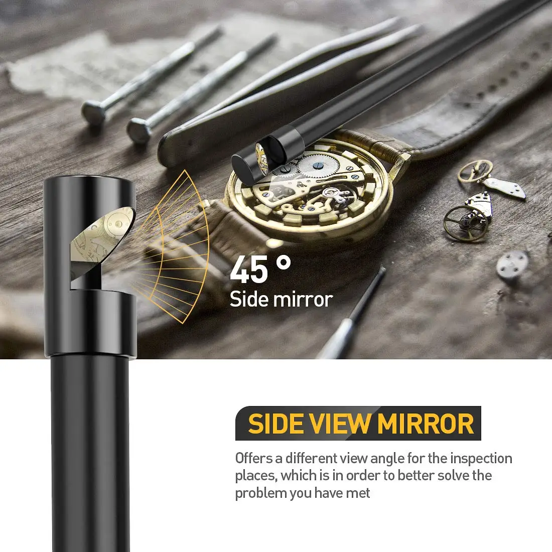 보스코프 세트 액세서리, 후크 자석 사이드 뷰 미러 보호 캡, 5.5mm 8mm 렌즈 내시경 카메라, 나사 나사 포함