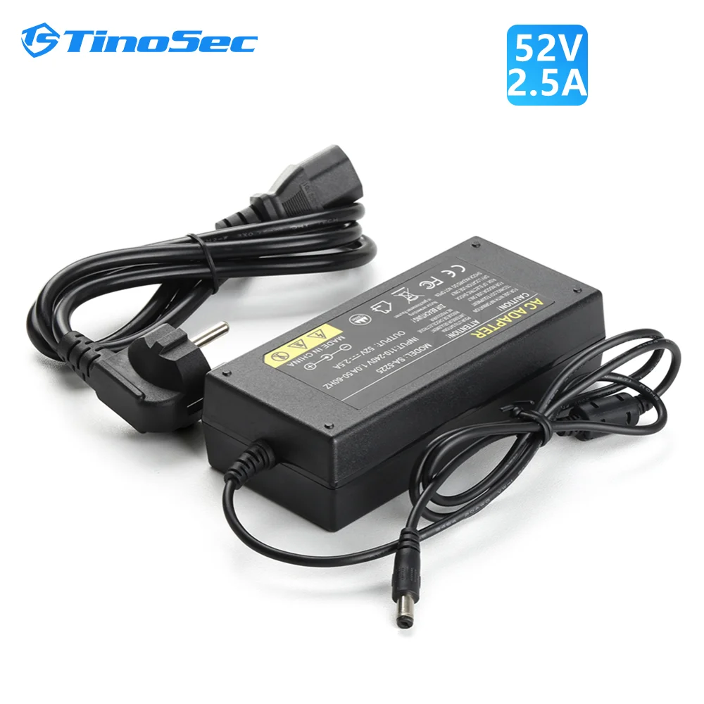 TinoSec 52V 2.5A 전원 어댑터 PoE NVR 전원 변환기 AC 100-240V CCTV 감시 비디오 레코더 전원 공급 장치, EU/UK/US/AU title=TinoSec 52V 2.5A 전원 어댑터 PoE NVR 전원 변환기 AC 100-240V CCTV 감시 비디오 레코더 전원 공급 장치, EU/UK/US/AU 