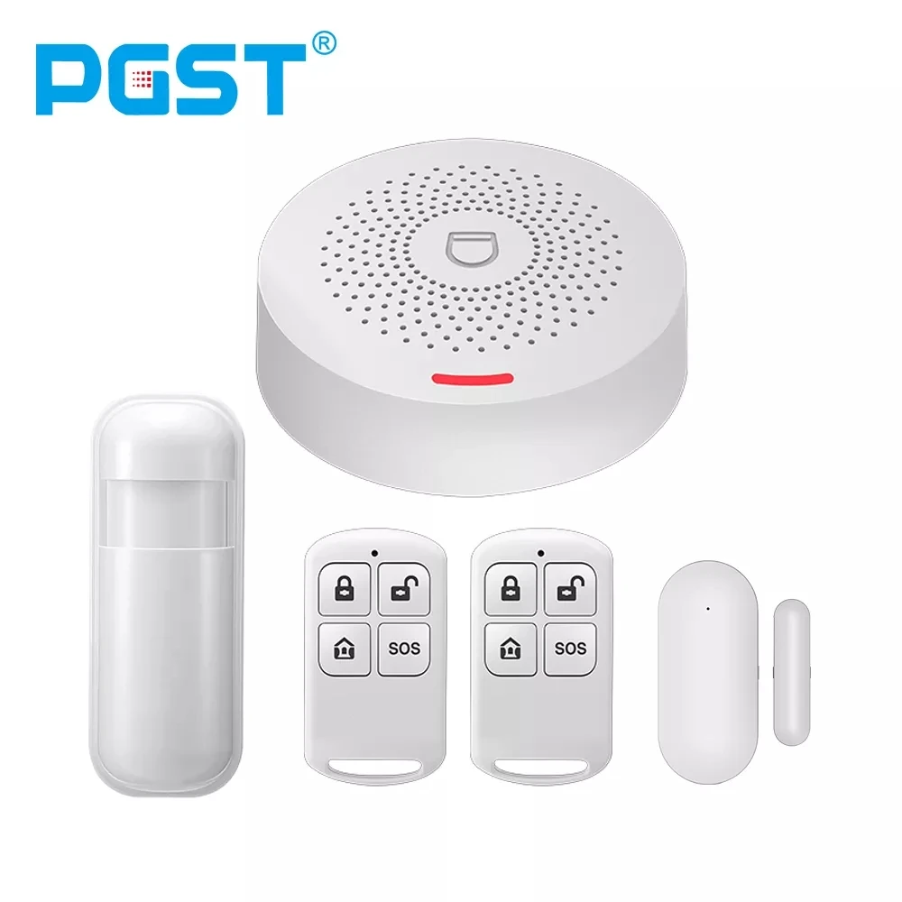 PGST PW150 투야 와이파이 홈 경보 시스템, 무선 보안 도난 스마트 홈 앱 제어, PIR 모션 센서 title=PGST PW150 투야 와이파이 홈 경보 시스템, 무선 보안 도난 스마트 홈 앱 제어, PIR 모션 센서 