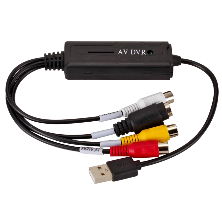 PzzPss VHS-디지털 변환기, 비디오 변환기, 오디오 캡처 카드, VHS VCR, TV-디지털 변환기, 지지대 Win 7, 8/10, USB 2.0