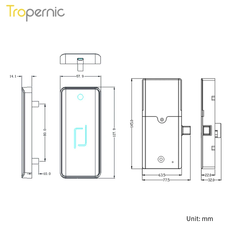 TTlock 앱 스마트 캐비닛 잠금, 사무실 보관함, 지문 서랍 비밀번호, 13.56mhz RFID 카드, 사우나 체육관 휴양지