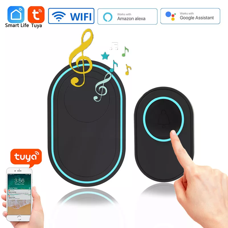 무선 WiFi Doorbell Tuya 스마트 홈 보안 경보 시스템 연결 433MHz 감지기 경고 모드 Welcome Doorbell LED 조명 키트 title=무선 WiFi Doorbell Tuya 스마트 홈 보안 경보 시스템 연결 433MHz 감지기 경고 모드 Welcome Doorbell LED 조명 키트 