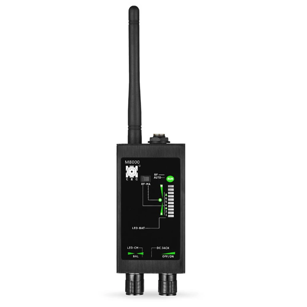 버그 방지 스파이 RF 신호 감지기 스캐너, GSM GPS 카메라 감지기용, M8000